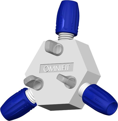 DIBA OMNIFIT VALVE, 3-WAY HEX