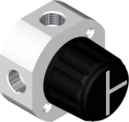 DIBA OMNIFIT VALVE, MANUAL, 4-PORT, HIGH PRESSURE