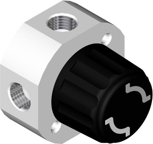 DIBA OMNIFIT VALVE, MANUAL, 4-PORT, HIGH PRESSURE