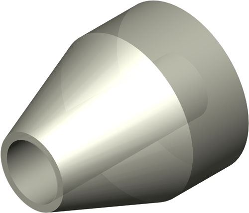 DIBA OMNIFIT INVERTED CONES, 1/16