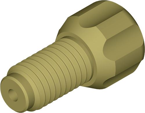 DIBA OMNIFIT FLANGED FTG, 1/4-28, + WASHER, 1/16