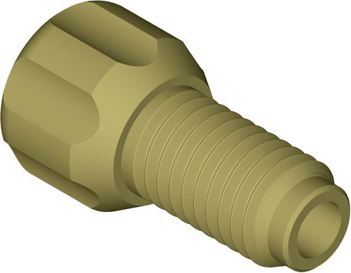 DIBA OMNIFIT FLANGED FTG, 1/4-28, + WASHER, 1/8