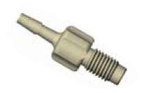 DIBA OMNIFIT BARBED ADAPTOR, 1/4-28M, 2.5MM, PEEK,