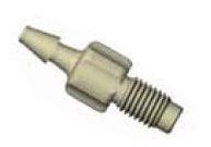 DIBA OMNIFIT BARBED ADAPTOR, 1/4-28M, 3.0MM, PEEK,