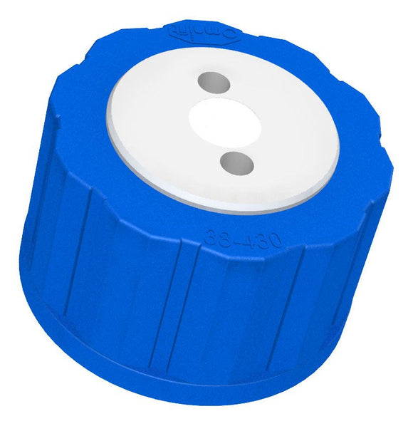 DIBA OMNIFIT T-SERIES CAP, 38-430, 2 PORTS, CHECK