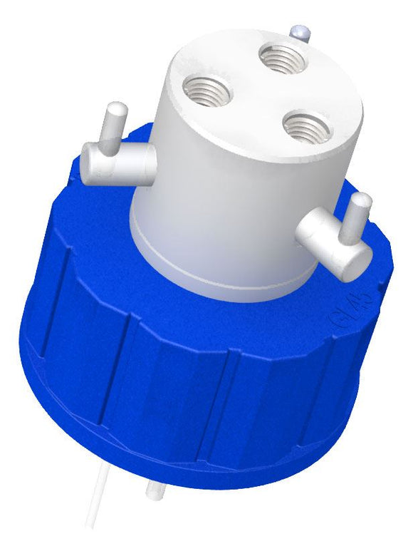 DIBA OMNIFIT Q-SERIES CAP, GL45, 3 PORTS + VALVES