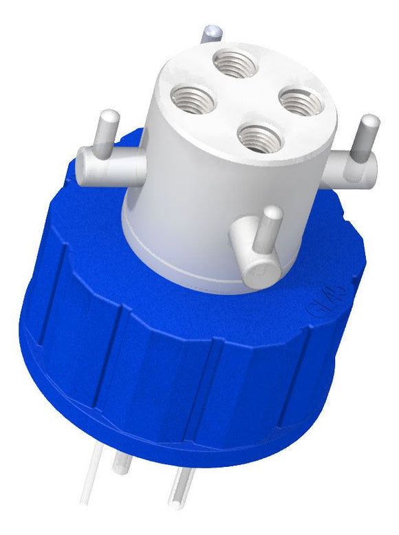 DIBA OMNIFIT Q-SERIES CAP, GL45, 4 PORTS + VALVES