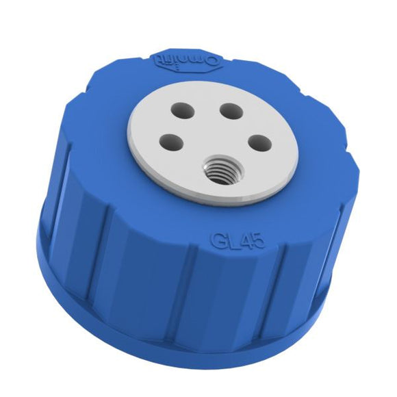 DIBA OMNIFIT T-SERIES WASTE CAP, GL45, 4 INLETS, 1