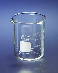 PYREX Griffin Low Form 1L Beaker, Double Scale, Gr