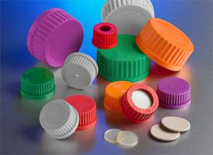 GL45 Purple Polypropylene Screw Cap with Plug Seal