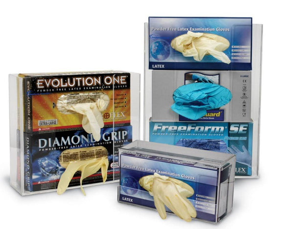 Clearly Safe® 1-Glove box holder acrylic, clear