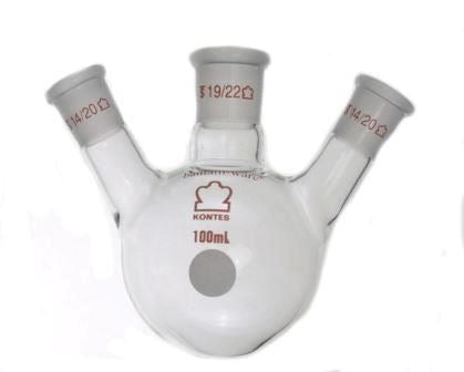 FLK RB 3N ANG 250ML 19C 14SAngled Three Neck Heavy