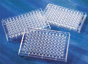 3628 95 Well Clear Flat Bottom TC-Treated Microplate, 2