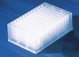 3960 95 Well Clear V-Bottom 2mL Polypropylene Deep Well