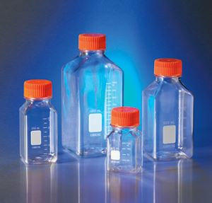 431530 125mL Square PET Storage Bottles with 45mm Caps