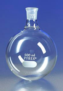 4320-12L PYREX 12L Short Neck Boiling Flask, Round Bottom,