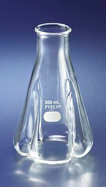 4460-125 PYREX 75mL Trypsinizing Flasks with Baffles