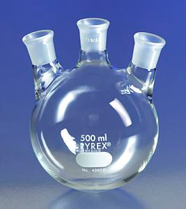 PYREX 250mL Three Neck Distilling Flask with 19/22