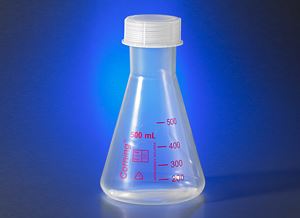 4990P-100 100mL Reusable Plastic Narrow Mouth Erlenmeyer Fla