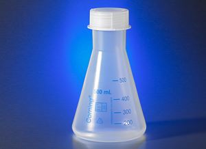 4990P-50 50mL Reusable Plastic Narrow Mouth Erlenmeyer Flas