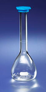 PYREX 100mL Class A Volumetric Flask with Polyethy