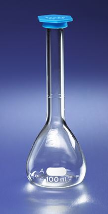 PYREX 250mL Class A Volumetric Flask with Polyethy