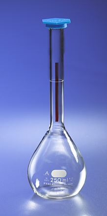 PYREX 100mL Class A Lifetime Red Volumetric Flask