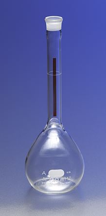 PYREX 1L Class A Lifetime Red Volumetric Flask wit