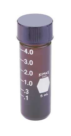 VIAL,AMB,SOLIDCAP,TFE,1MLGraduated ACCUFORM® Vials