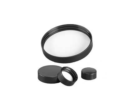 CAP,PHENOLIC,PTFE LINER,20-400Black Phenolic Caps