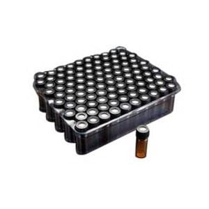 Clear 10-425mm Threaded Vial, 12x32mm, Black Polyp