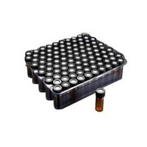 Amber 10-425mm Threaded Vial, 12x32mm, Black Polyp