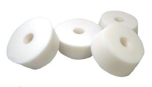 #12 white silicone rubber stopper with 9/16" holeS