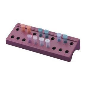 Microtube rack, red, 20 x 0.5 ml tubes (210 x 75 x