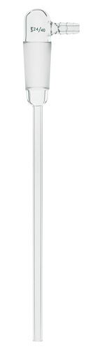 Adapter, Inlet,  19/22 Inner Joint, Bent 90°, 75mm