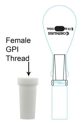 Adapter, Transfer, PTFE, 24/40