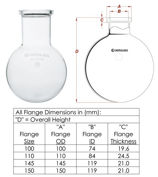 Evaporating flask 10 liter cap