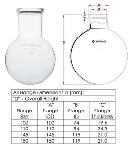 Evaporating flask 20 liter cap