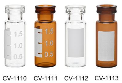 Vial, 2.0mL, Clear with White