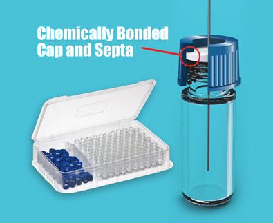 Vials, Clear 2mL Blue Bonded C