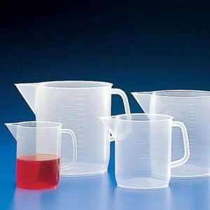 GRAD. BEAKER WITH HANDLE SHORT PP 5000ML-6/pk