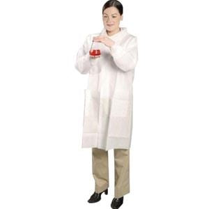 AlphaGuard Lab Coat, White, Inset Sleeve, Tapered